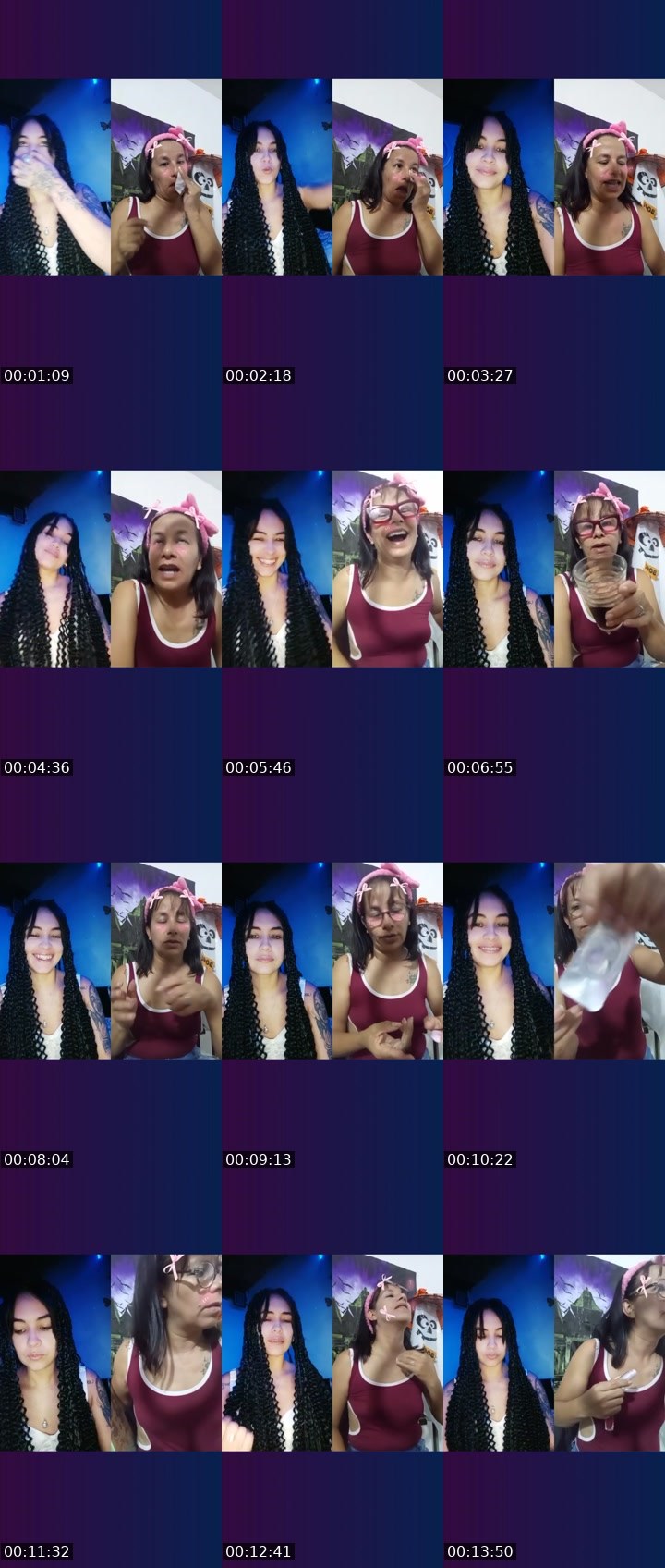 Contact-sheet preview of 👑⃤Luz💜🧸?'s Liveme recording