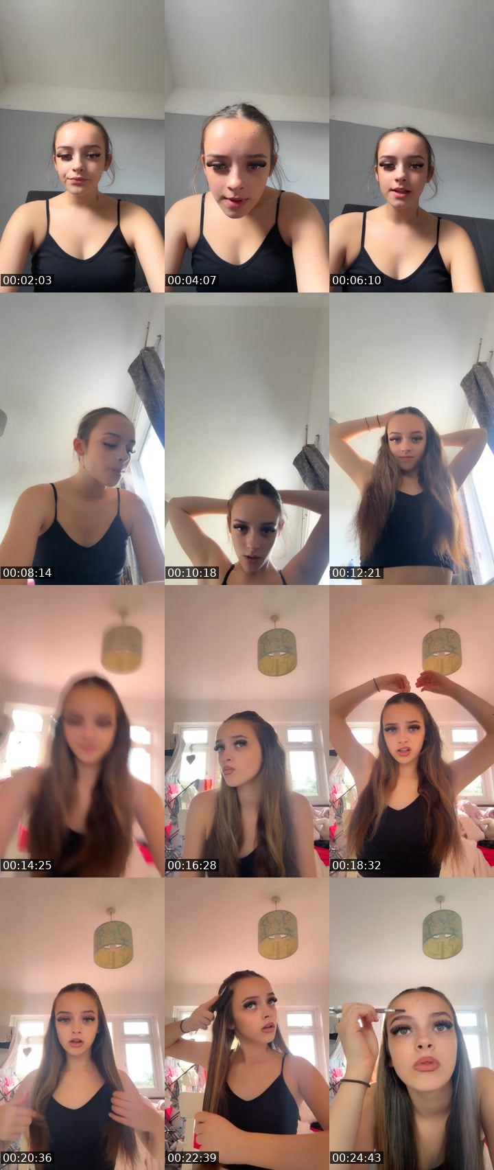 Contact-sheet preview of Gracie.xoxo's Liveme recording