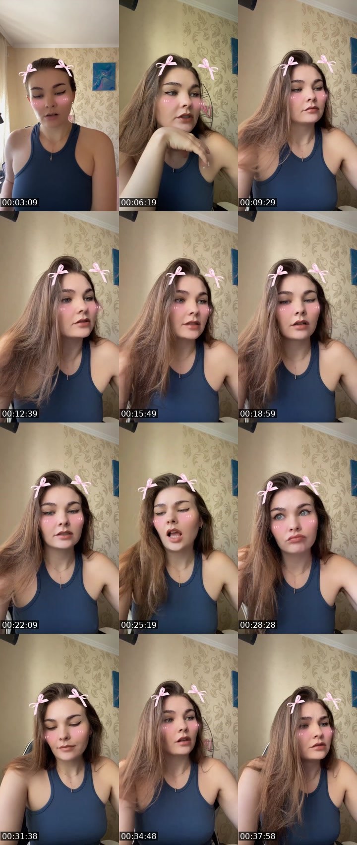 Contact-sheet preview of BaddieLi🖤's Liveme recording