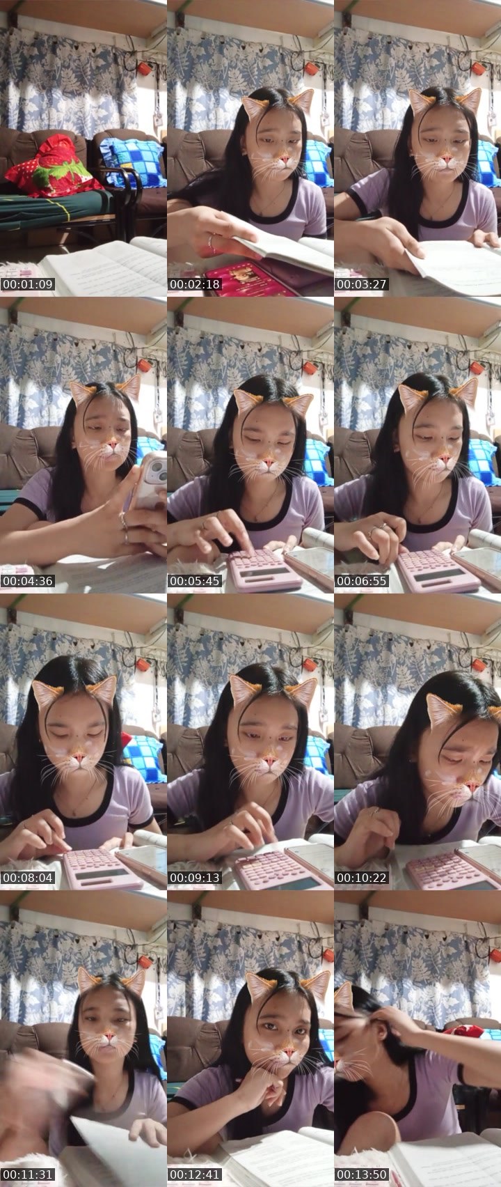 Contact-sheet preview of 2k ㋡👸🏻lei🍓's Liveme recording
