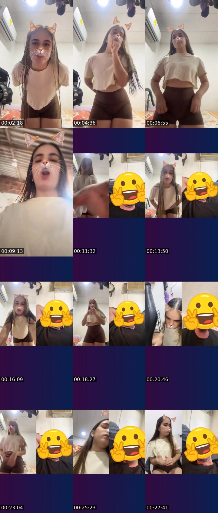 Contact-sheet preview of ✮⋆˙Paola🌸🧸's Liveme recording