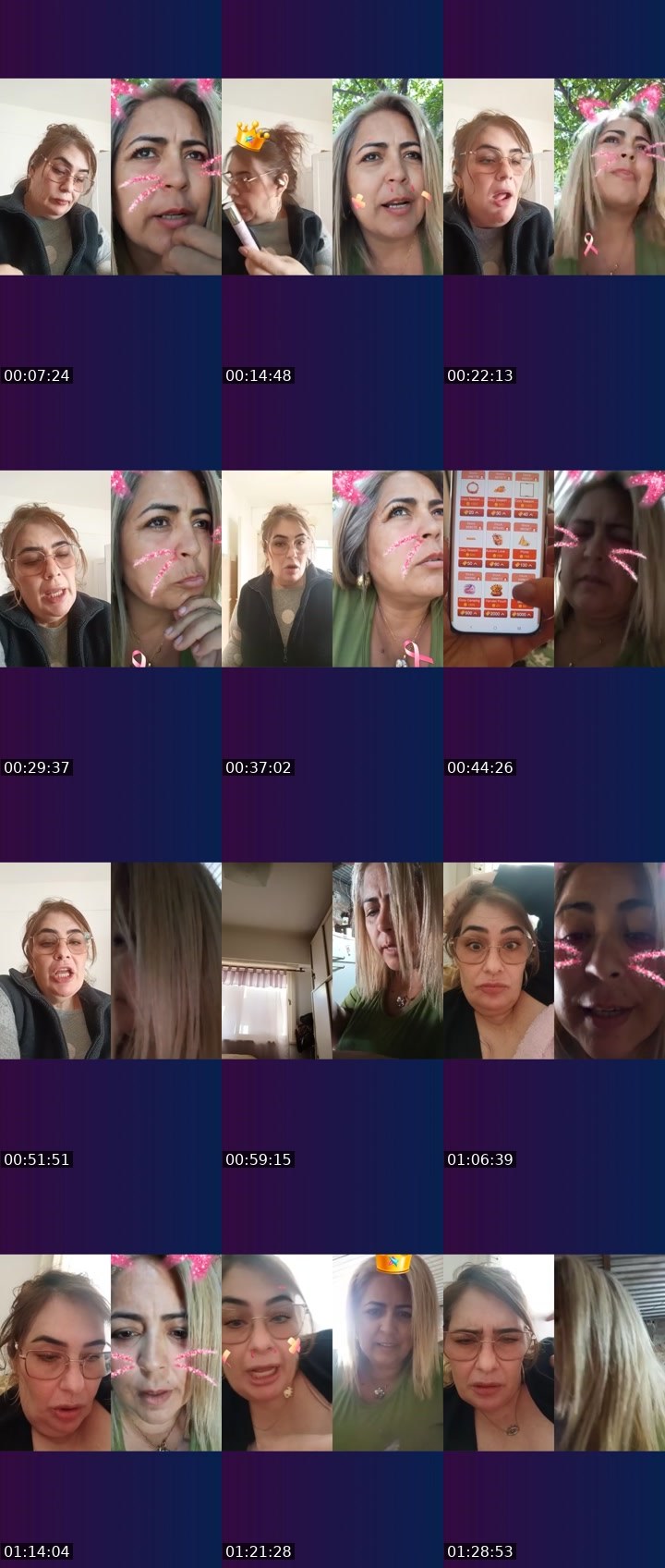 Contact-sheet preview of ➤Lihadima🌈🦁's Liveme recording