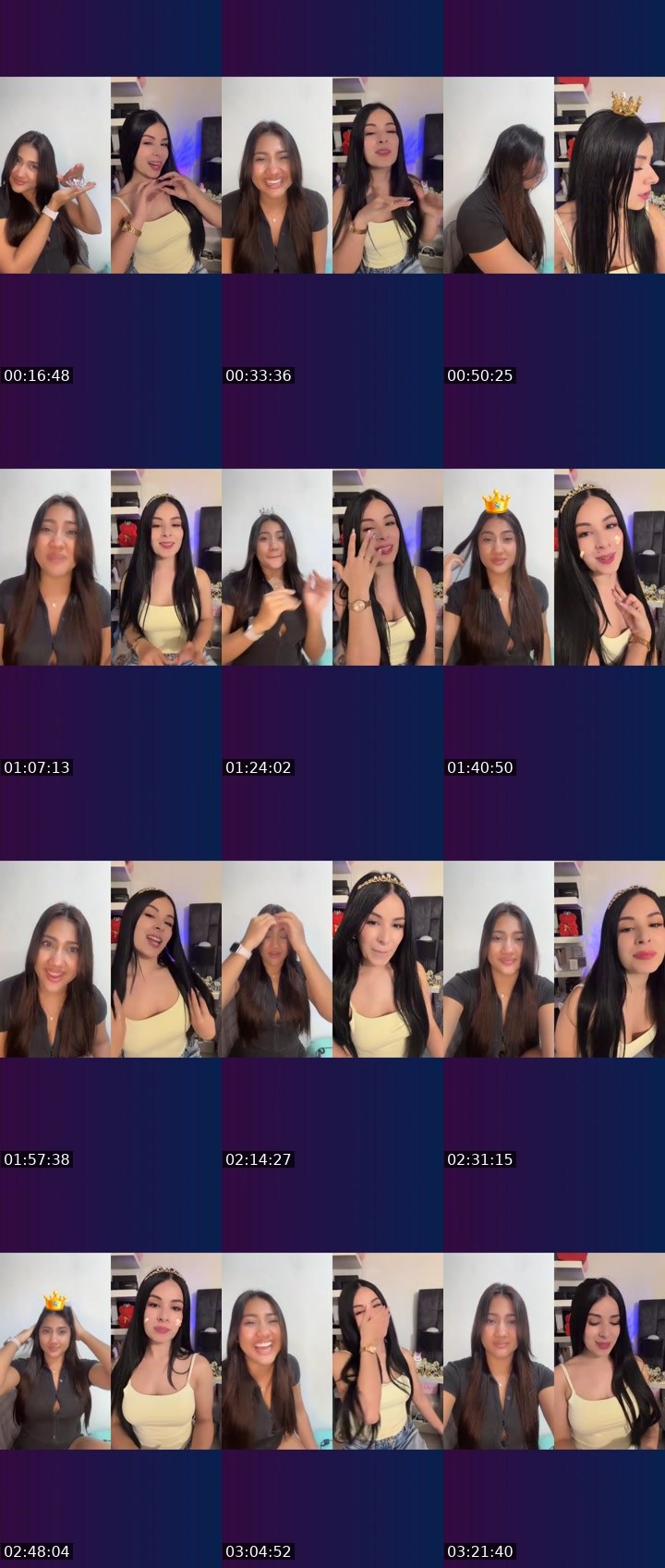 Contact-sheet preview of 🦂RosJaick 🫧🧸's Liveme recording