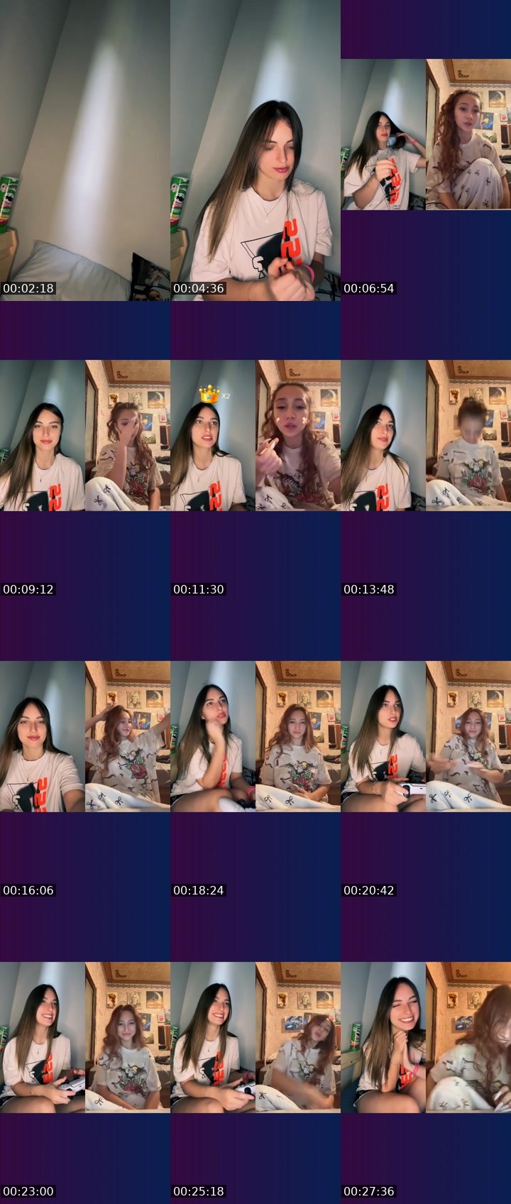 Contact-sheet preview of 𝓒𝓾𝓽𝓮℄𝓐𝓵𝓮𝔁 🦋's Liveme recording