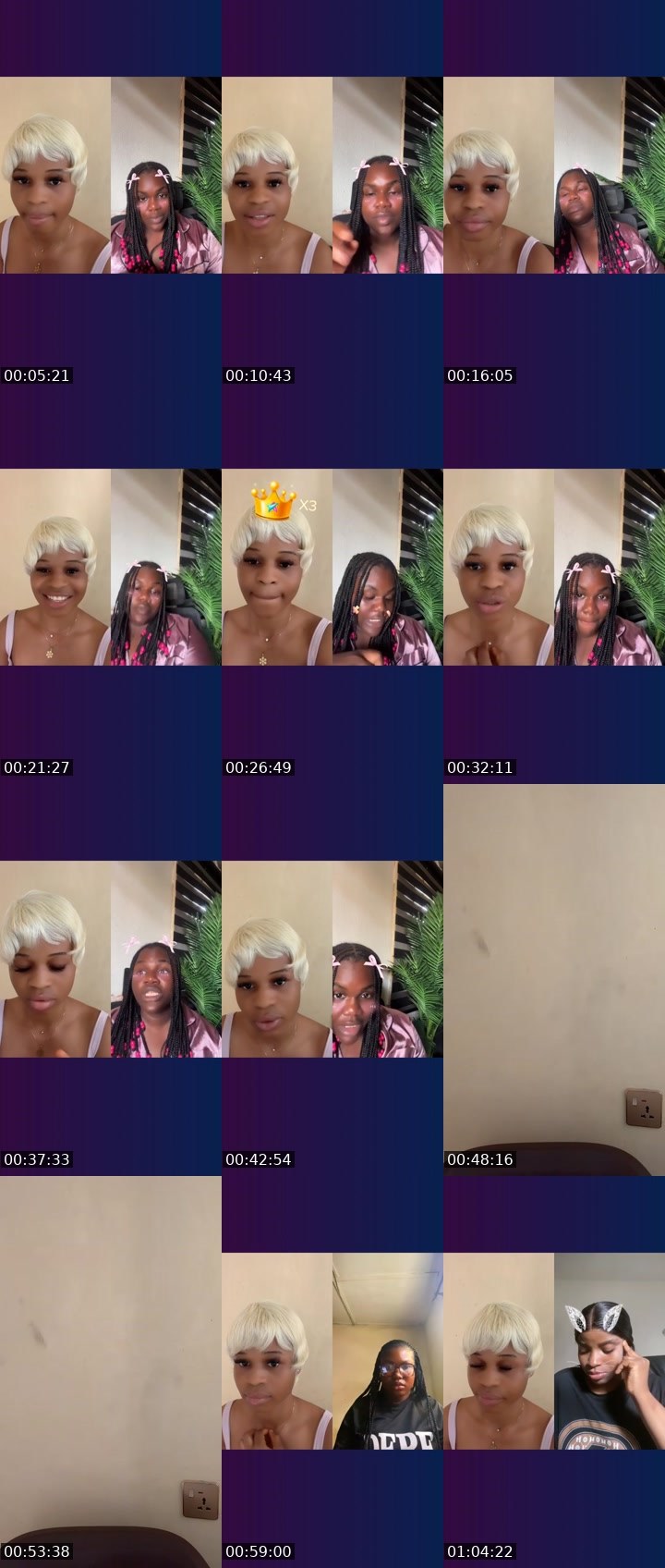 Contact-sheet preview of 🎀𝒮𝒲ℰℰ𝒯🔥's Liveme recording