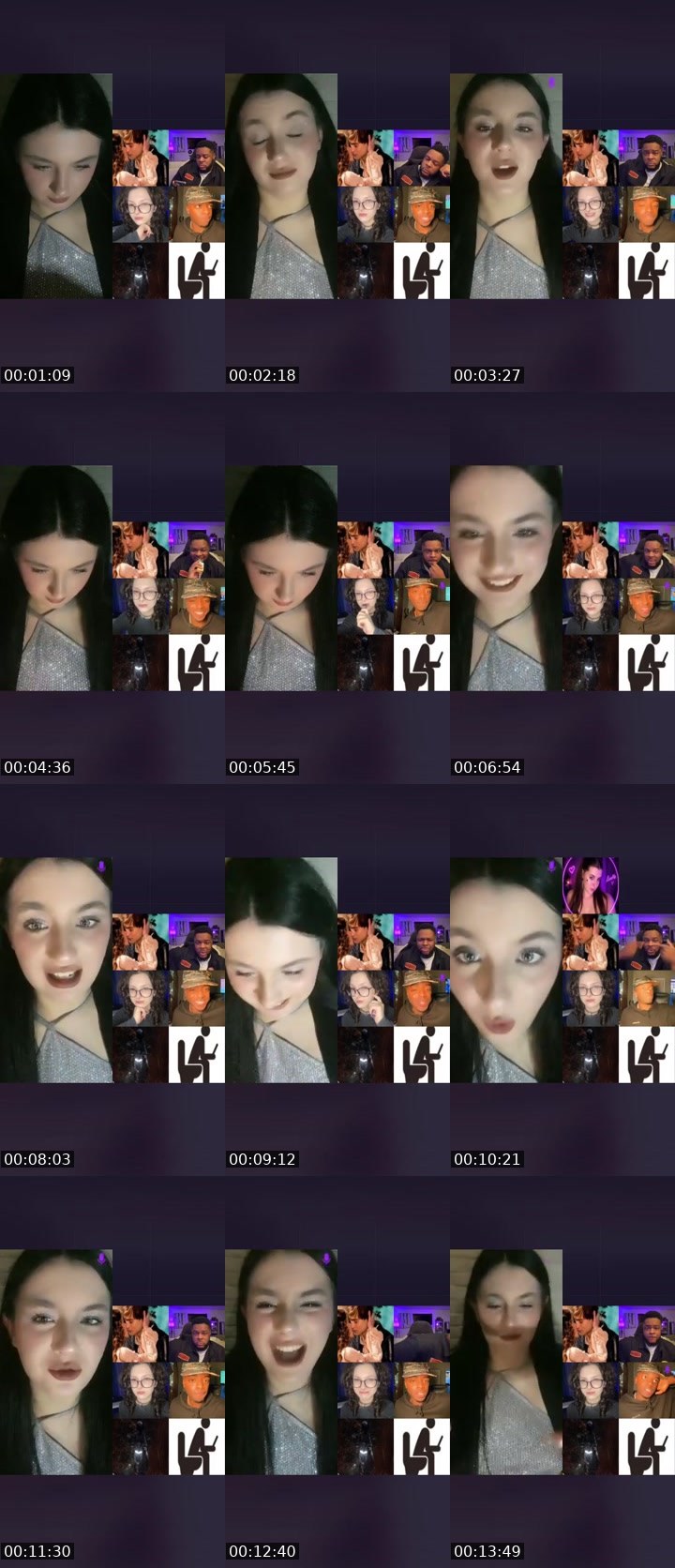 Contact-sheet preview of 🌙꧁ʟᴜɴᴏx꧂🌙's Liveme recording