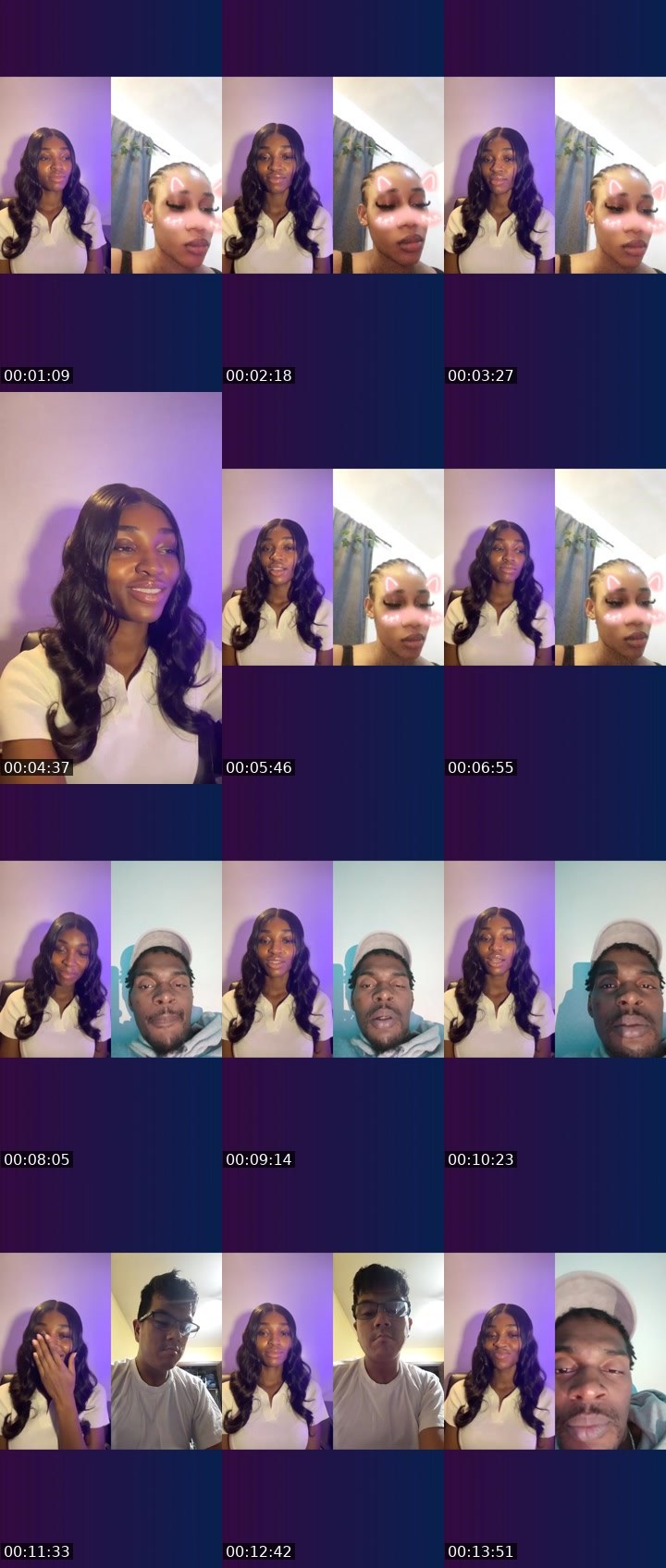 Contact-sheet preview of Ava🕊️'s Liveme recording