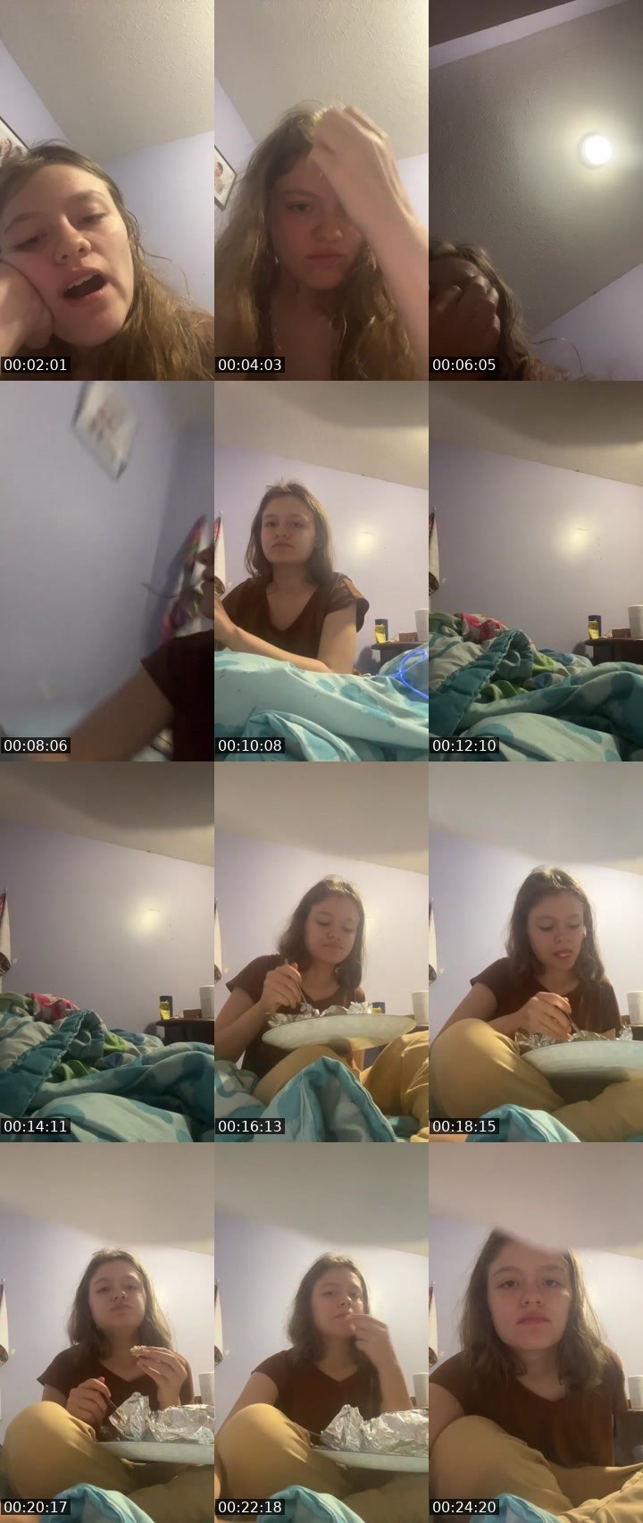 Contact-sheet preview of lemoncake123's Liveme recording