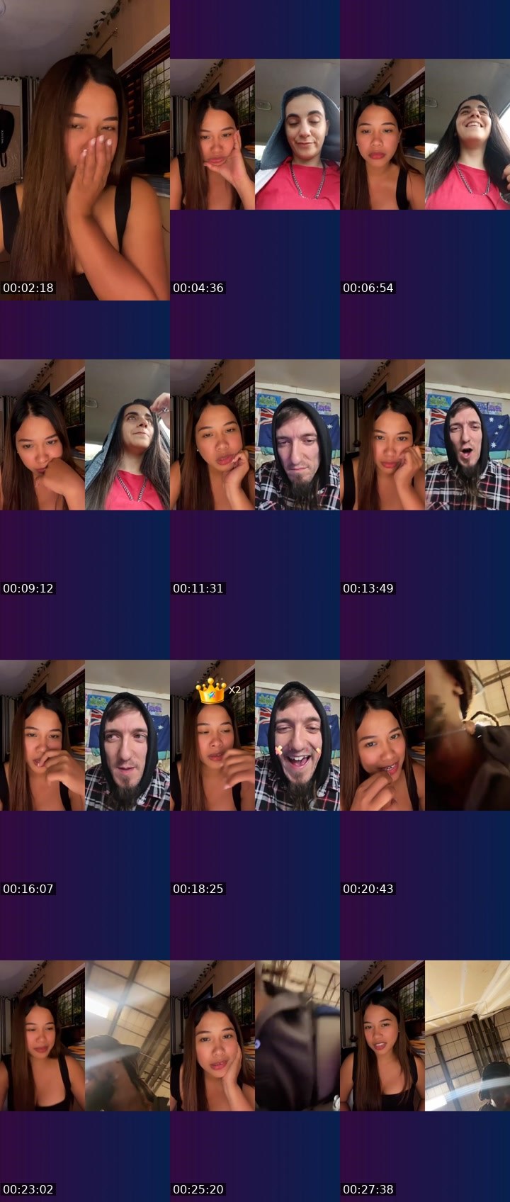 Contact-sheet preview of ☝️💙🐺 𝓛𝓮𝔃𝔃's Liveme recording