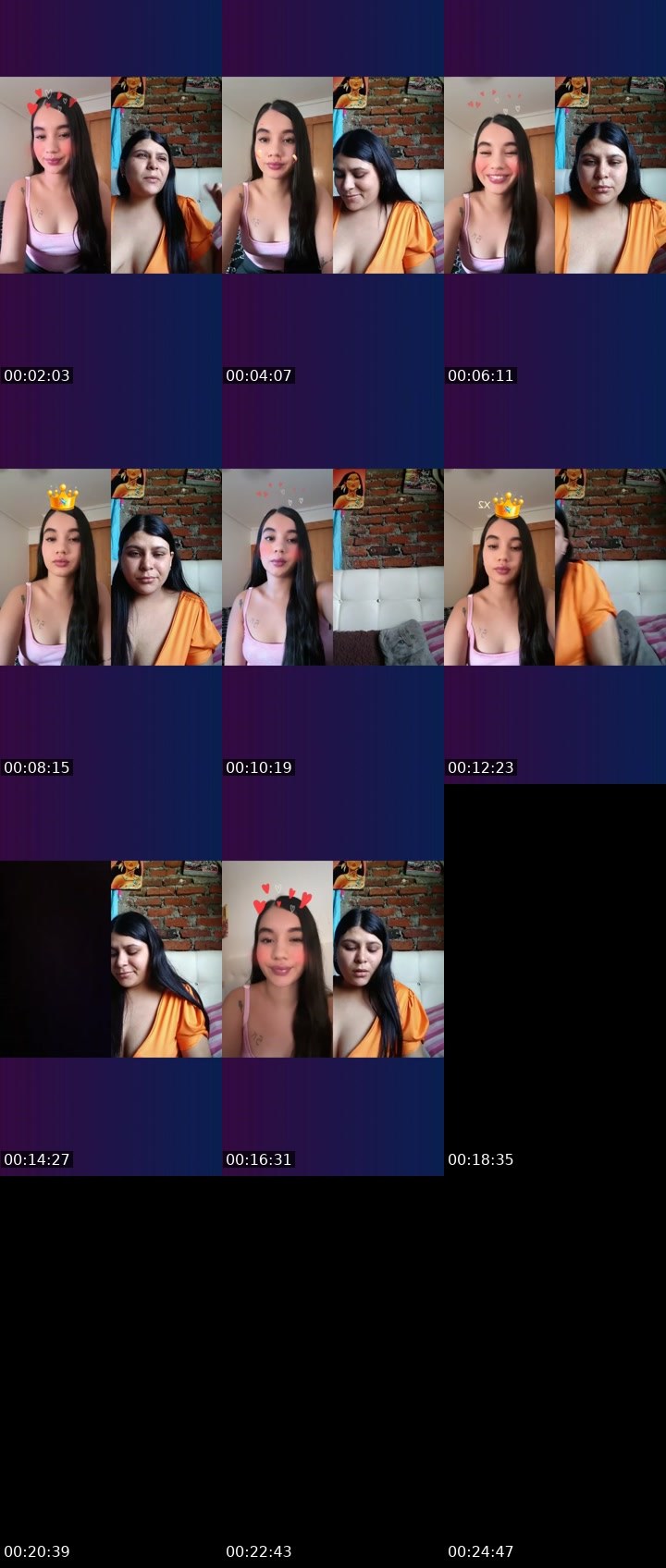 Contact-sheet preview of ✨🌩️𝓛𝓮𝓲𝓭𝔂❤️‍🔥✨'s Liveme recording