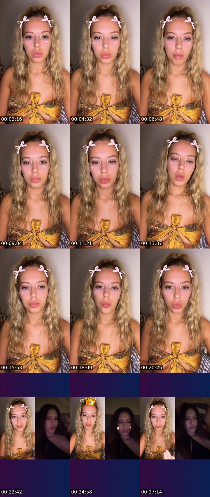 Contact-sheet preview of MaRy🐾🇺🇦's Liveme recording