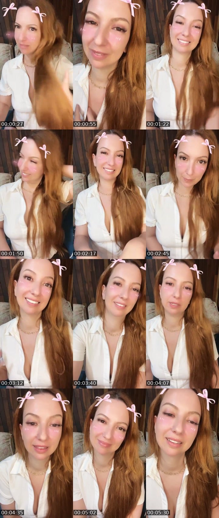 Contact-sheet preview of Ruiva Samantha's Liveme recording