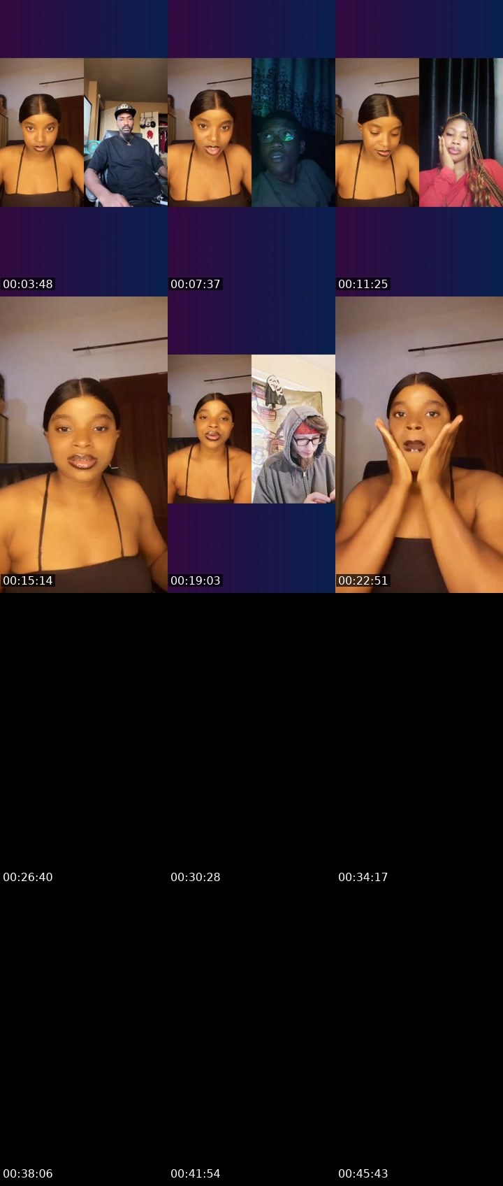 Contact-sheet preview of 🐝 HEAVEN 🕊️'s Liveme recording