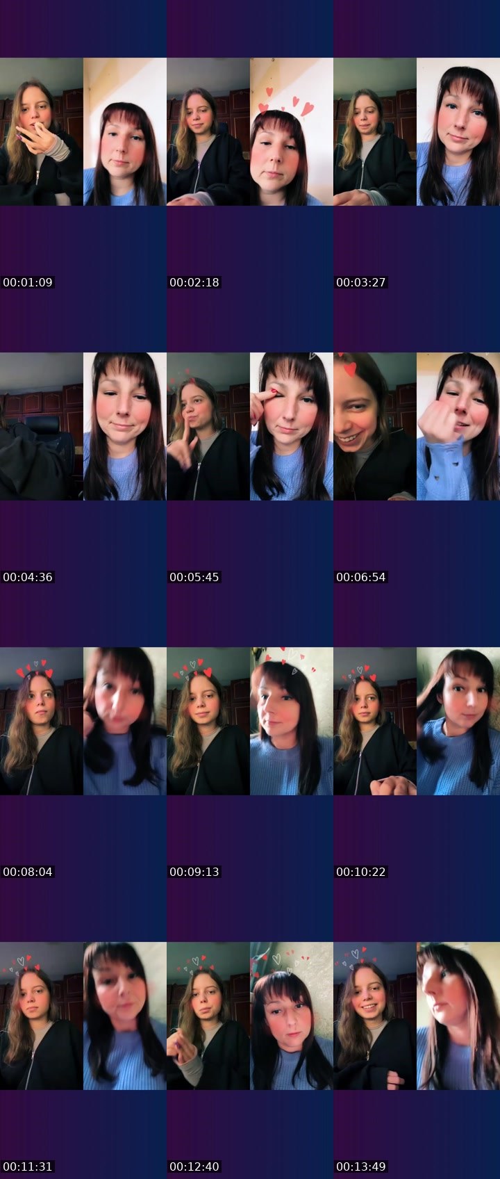 Contact-sheet preview of ᴄᴏᴜᴄʜ℘ᴏᴛᴀᴛᴏ🪽🇺🇦's Liveme recording