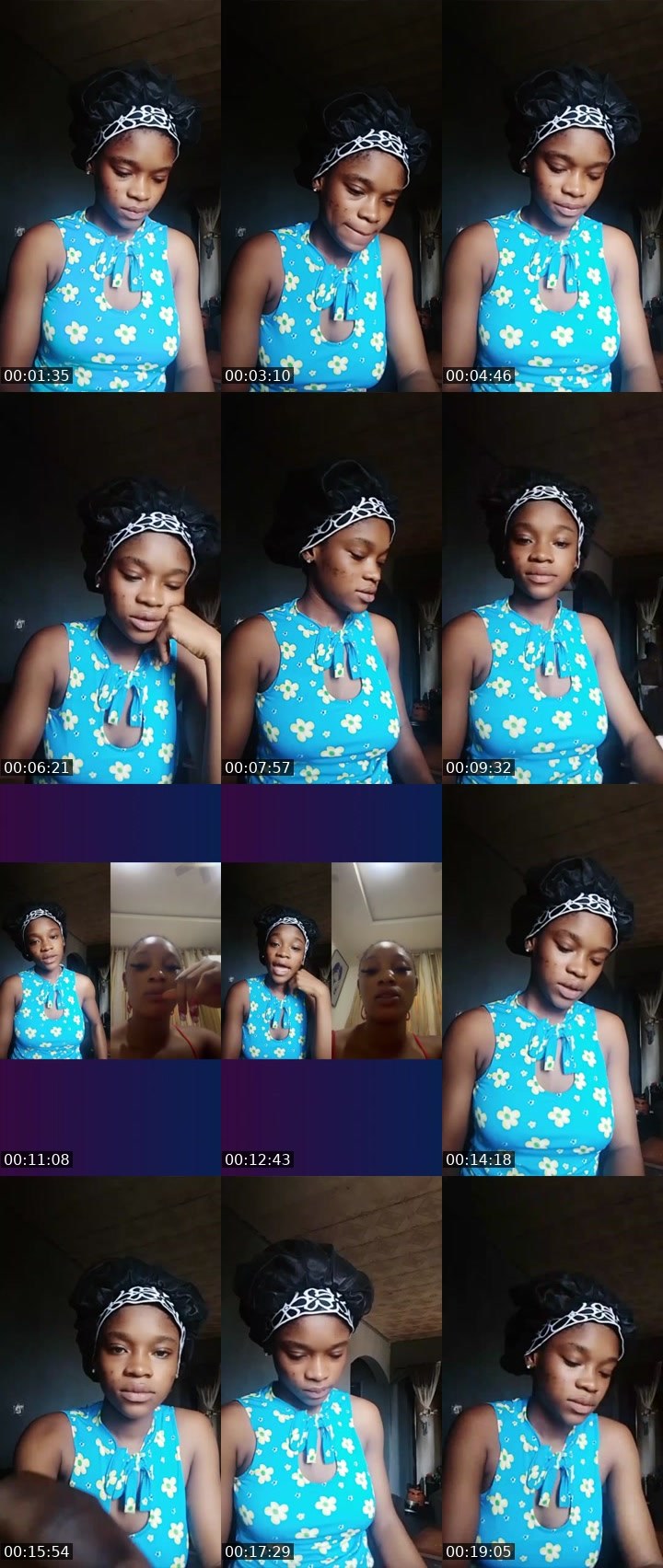 Contact-sheet preview of Aria❣️'s Liveme recording