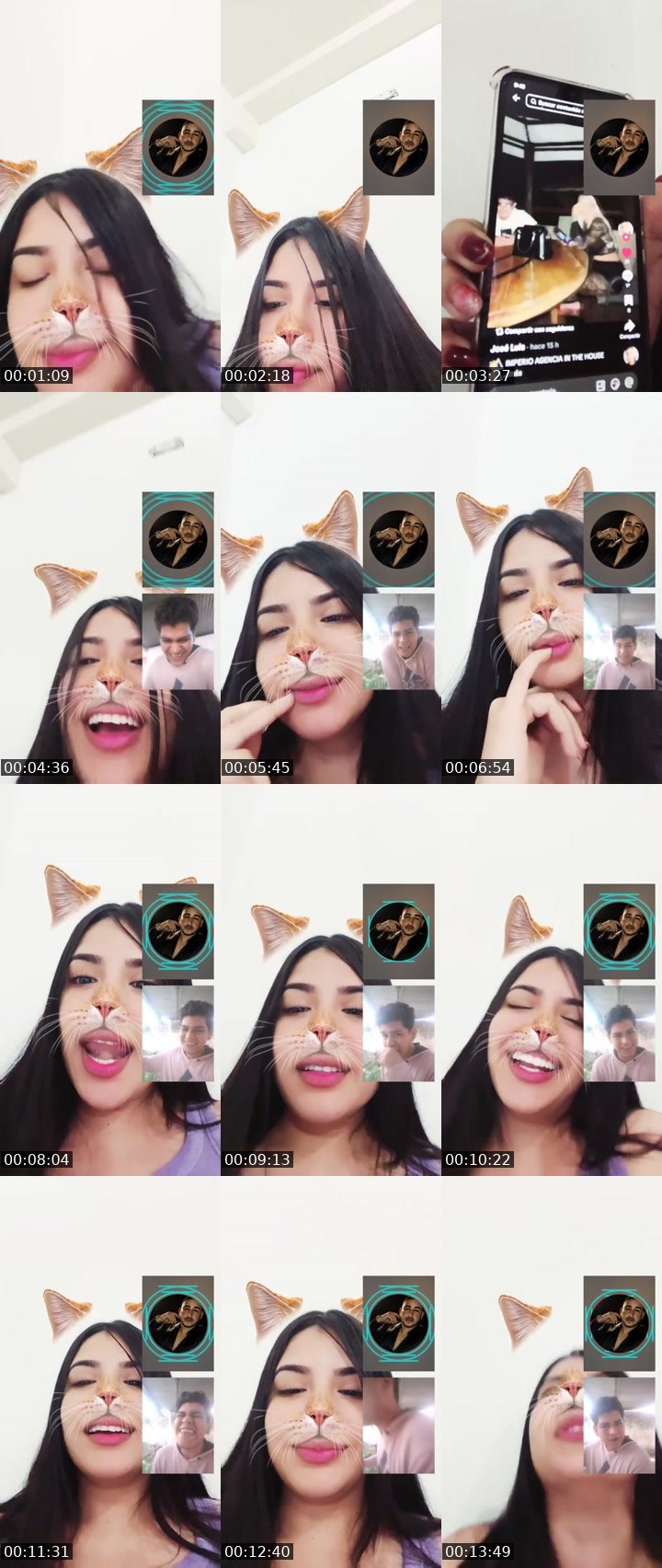 Contact-sheet preview of 👑⃤ Danielita🐰's Liveme recording