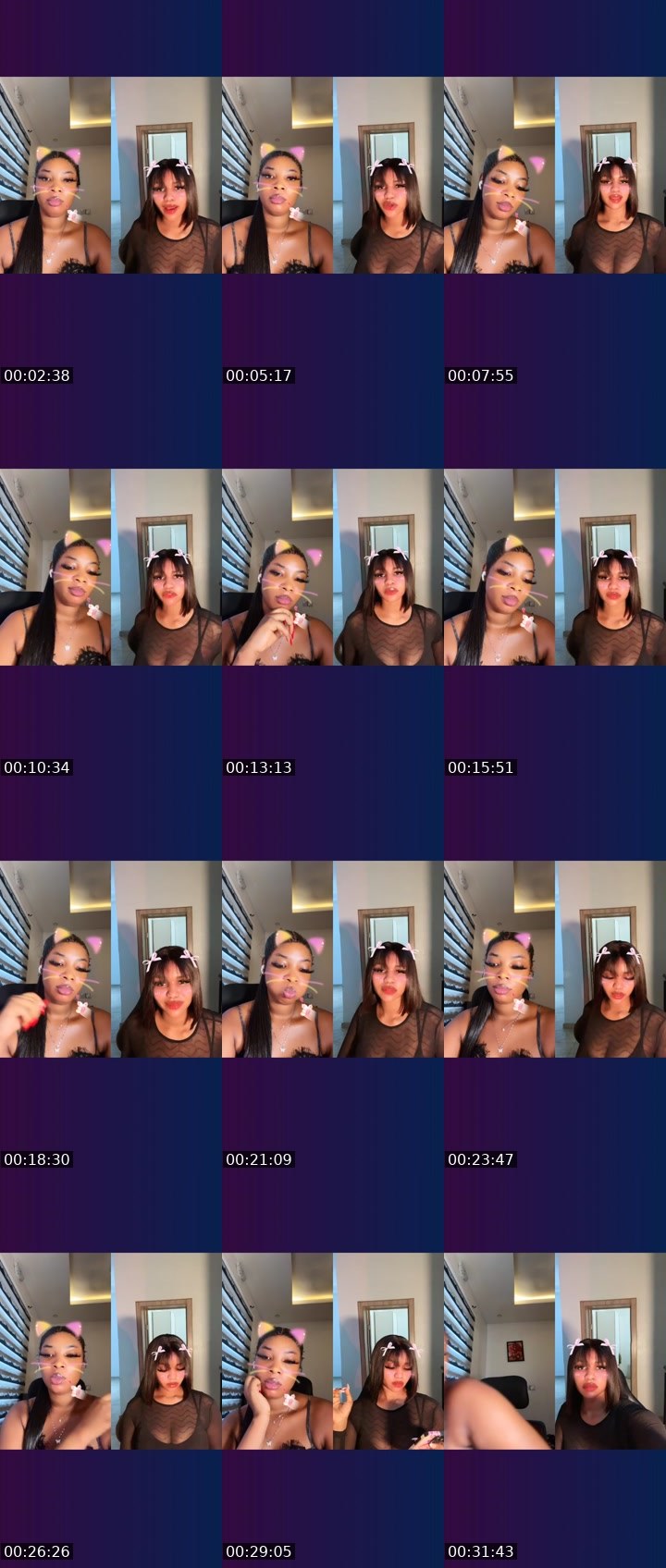 Contact-sheet preview of 🪽𝚁𝚊𝚌𝚑𝚎𝚕ꨄ💔's Liveme recording