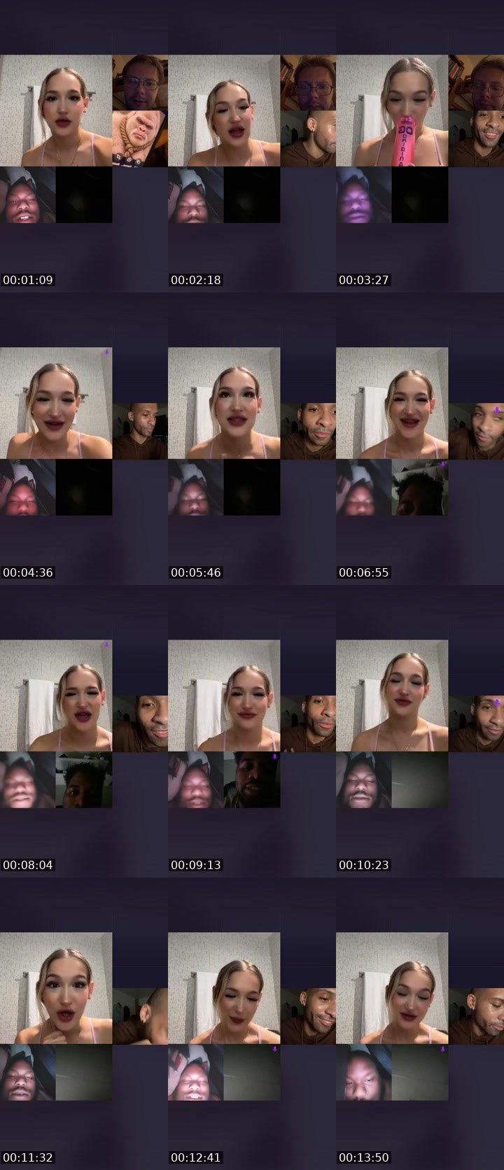 Contact-sheet preview of Moneybaby🩷's Liveme recording