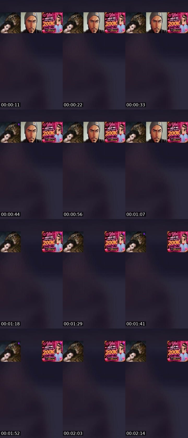 Contact-sheet preview of ✨🌖𝐆É𝐍𝐎𝐕𝐀🩷's Liveme recording