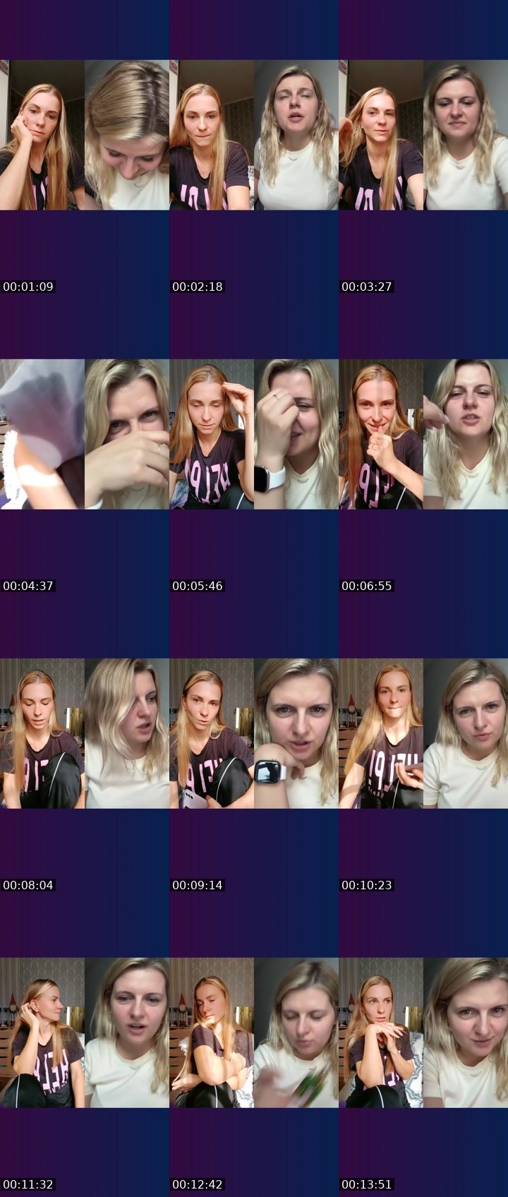 Contact-sheet preview of 🎀 Senorita 🎀's Liveme recording