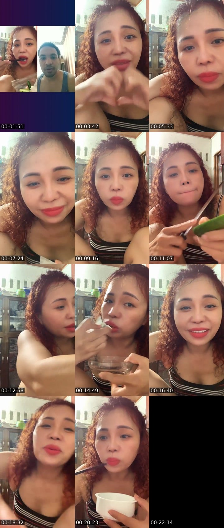 Contact-sheet preview of Kimhoney💃🏻's Liveme recording