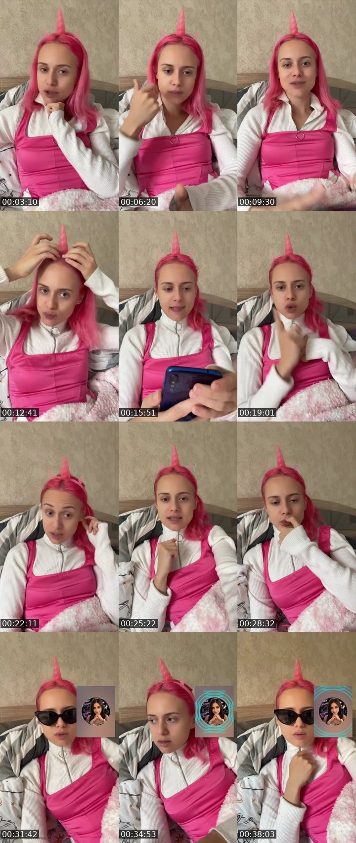 Contact-sheet preview of Olya_Pink🎀's Liveme recording
