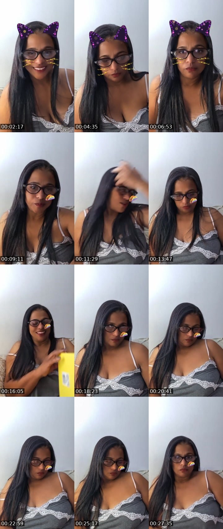 Contact-sheet preview of 17k🍪Valery🍑's Liveme recording