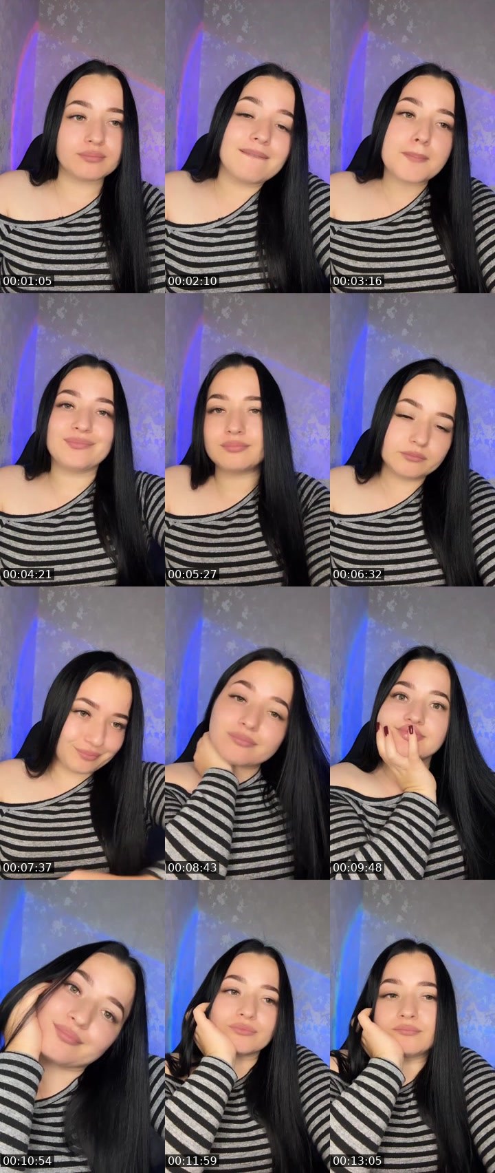 Contact-sheet preview of 𝓢𝓷𝓮𝓳𝓪💋's Liveme recording