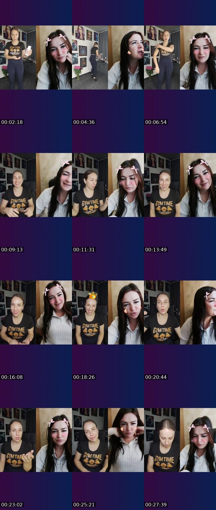 Contact-sheet preview of 25k💎YULIIA FAKAS's Liveme recording