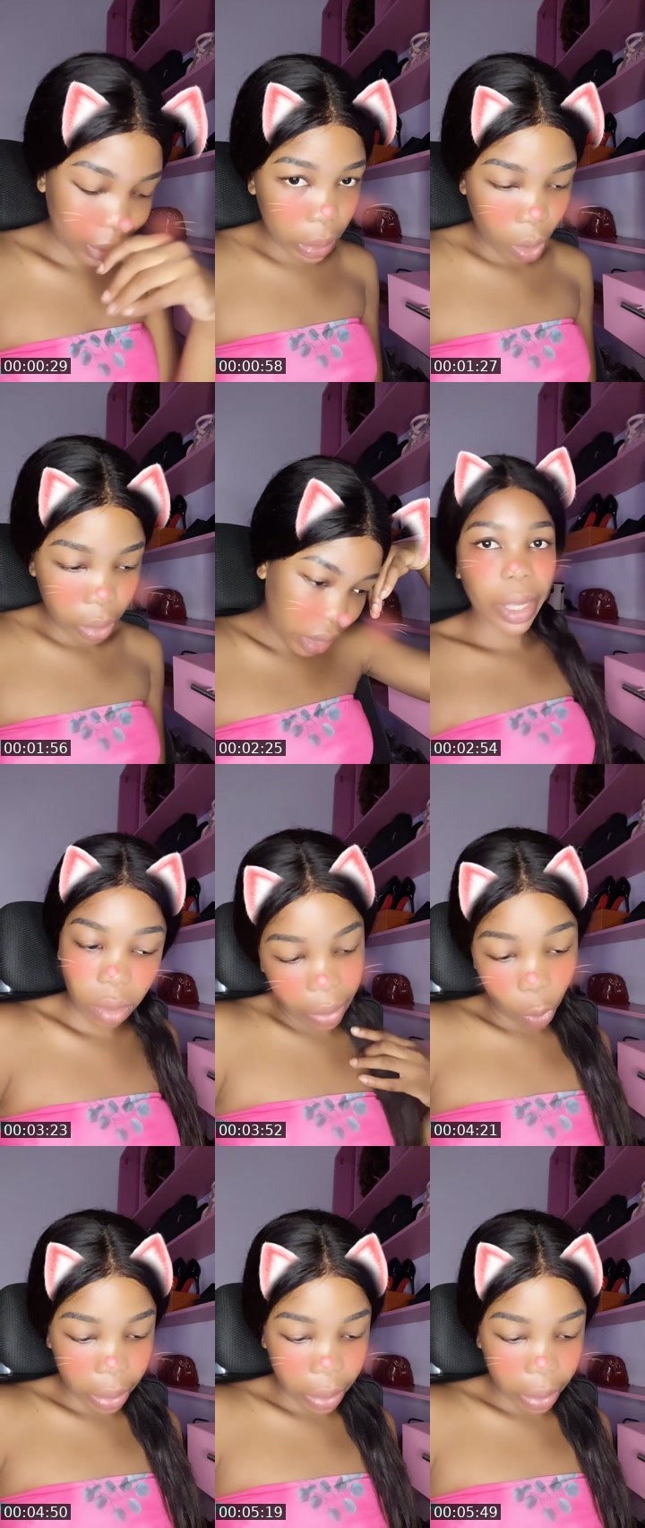 Contact-sheet preview of ♡ 𝓜𝓲𝓻𝓪𝓱 ♡'s Liveme recording