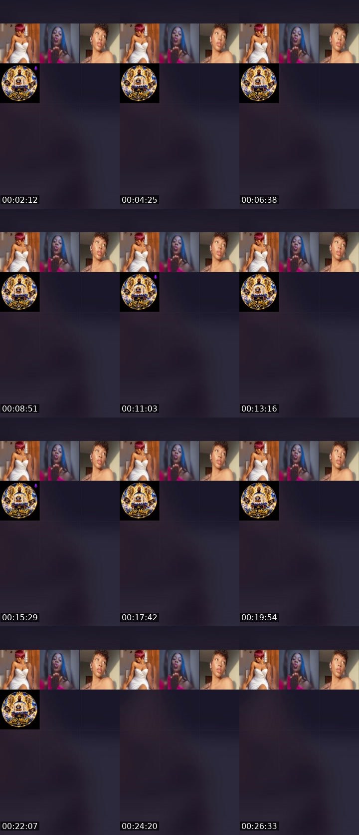 Contact-sheet preview of 🏦NUCHI💸🎨's Liveme recording
