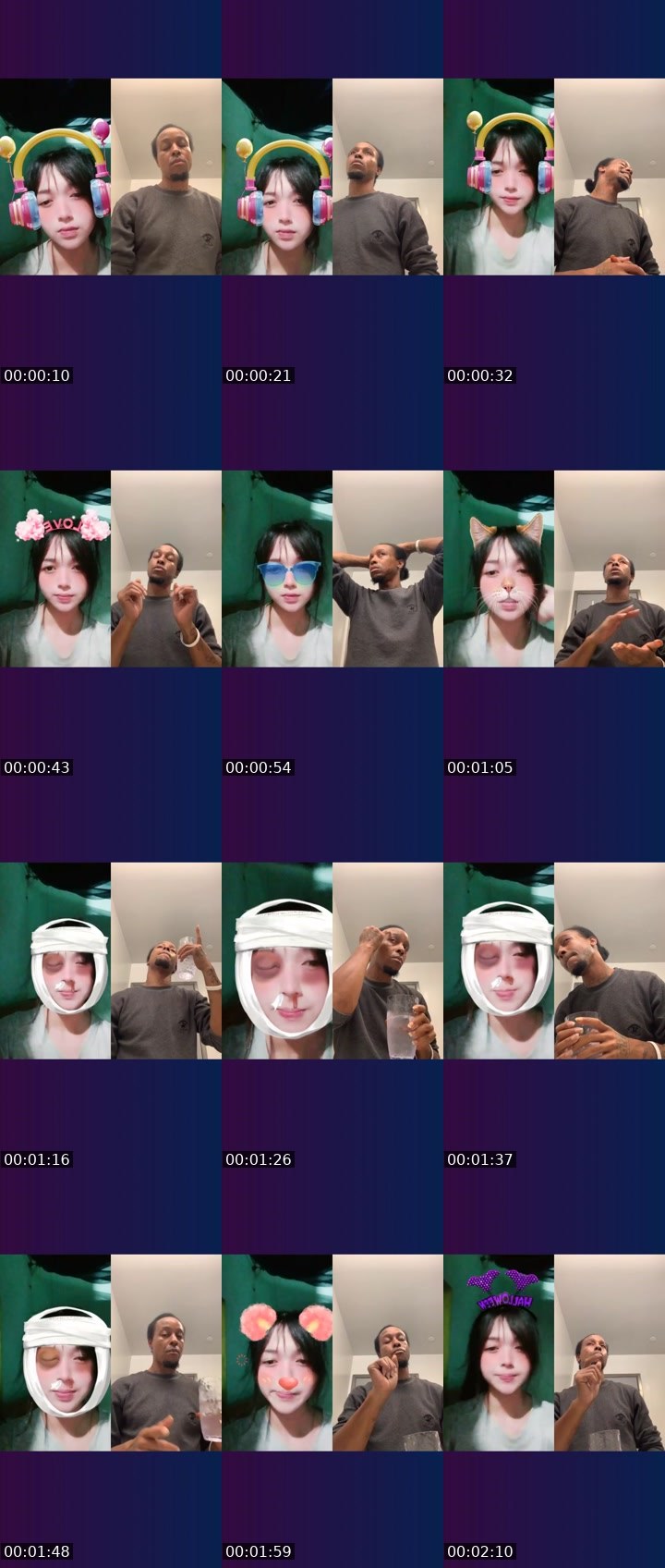 Contact-sheet preview of 17k5💎's Liveme recording