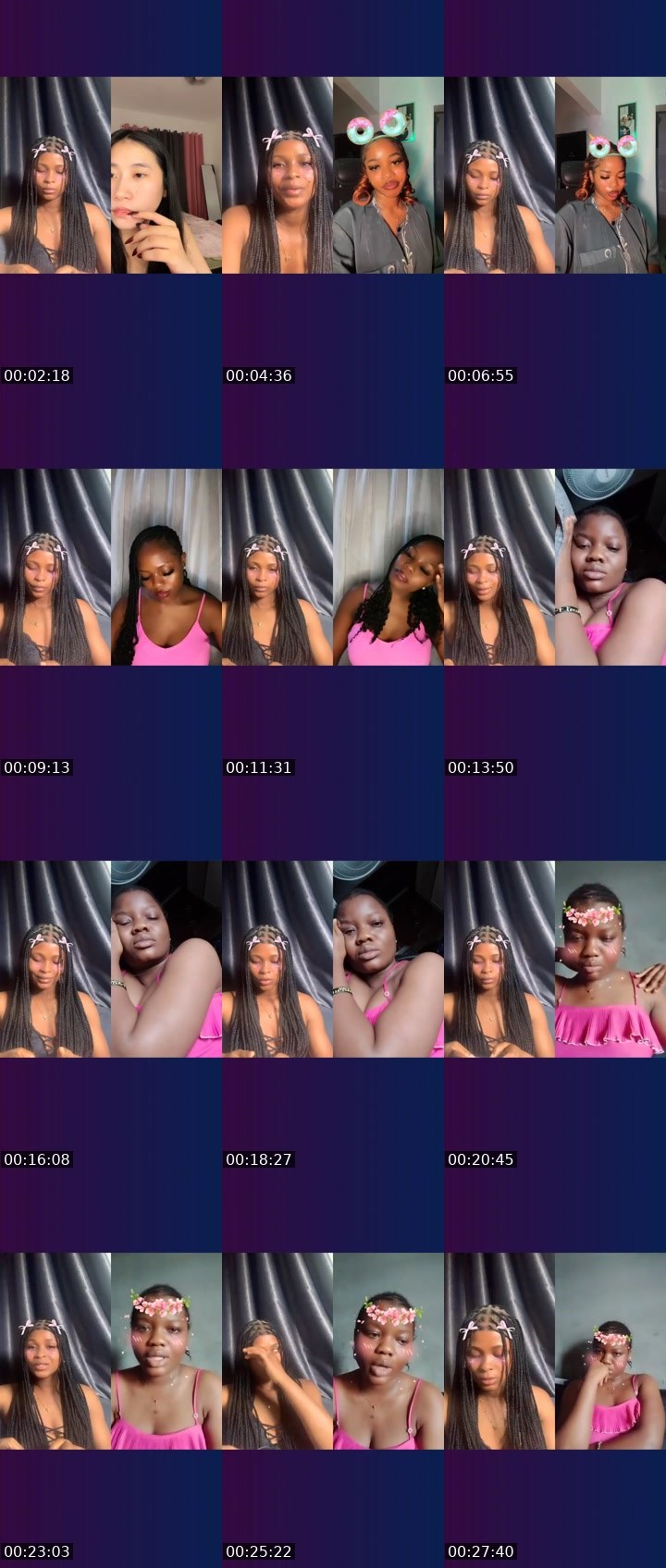 Contact-sheet preview of 💸$£🌹Dǎwñ🏦🤍🍭's Liveme recording