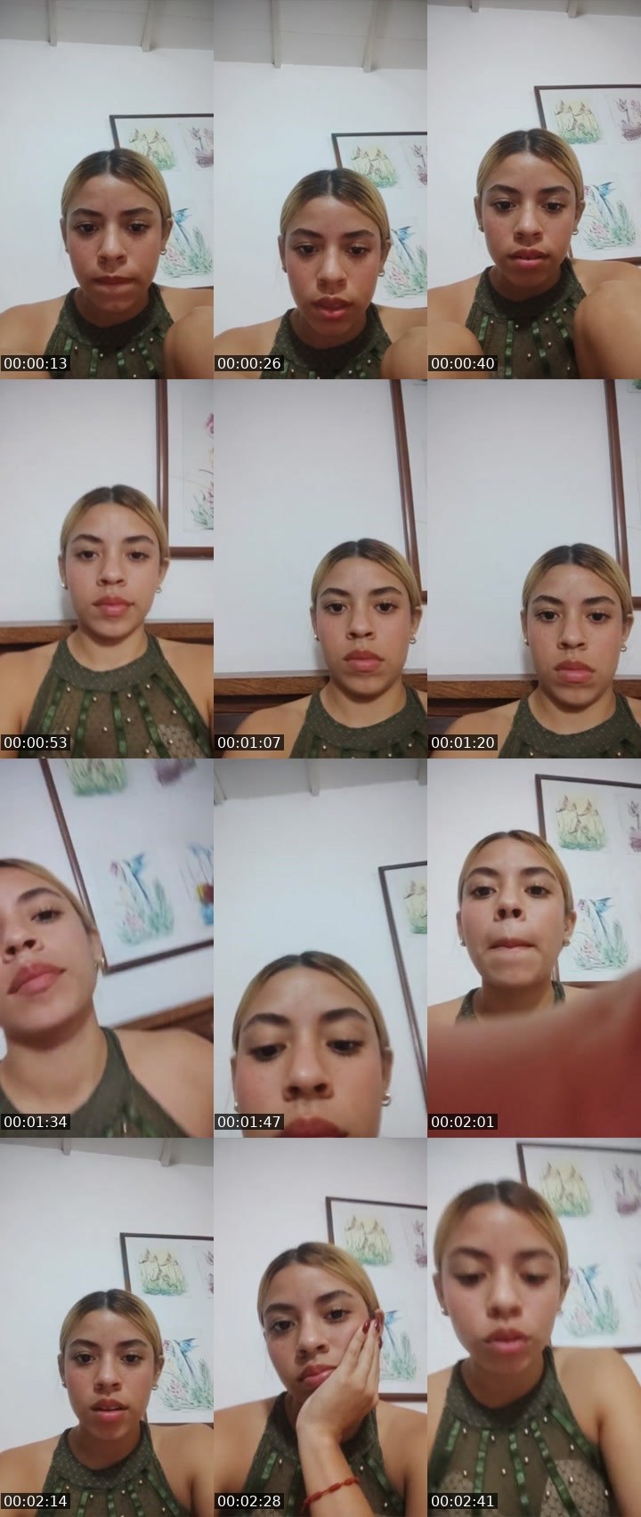 Contact-sheet preview of lady...'s Liveme recording
