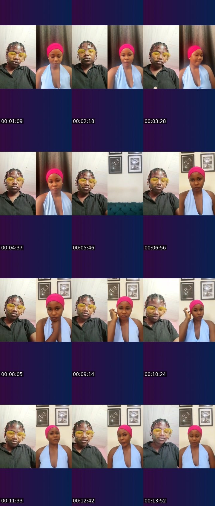 Contact-sheet preview of Mabelcutie's Liveme recording