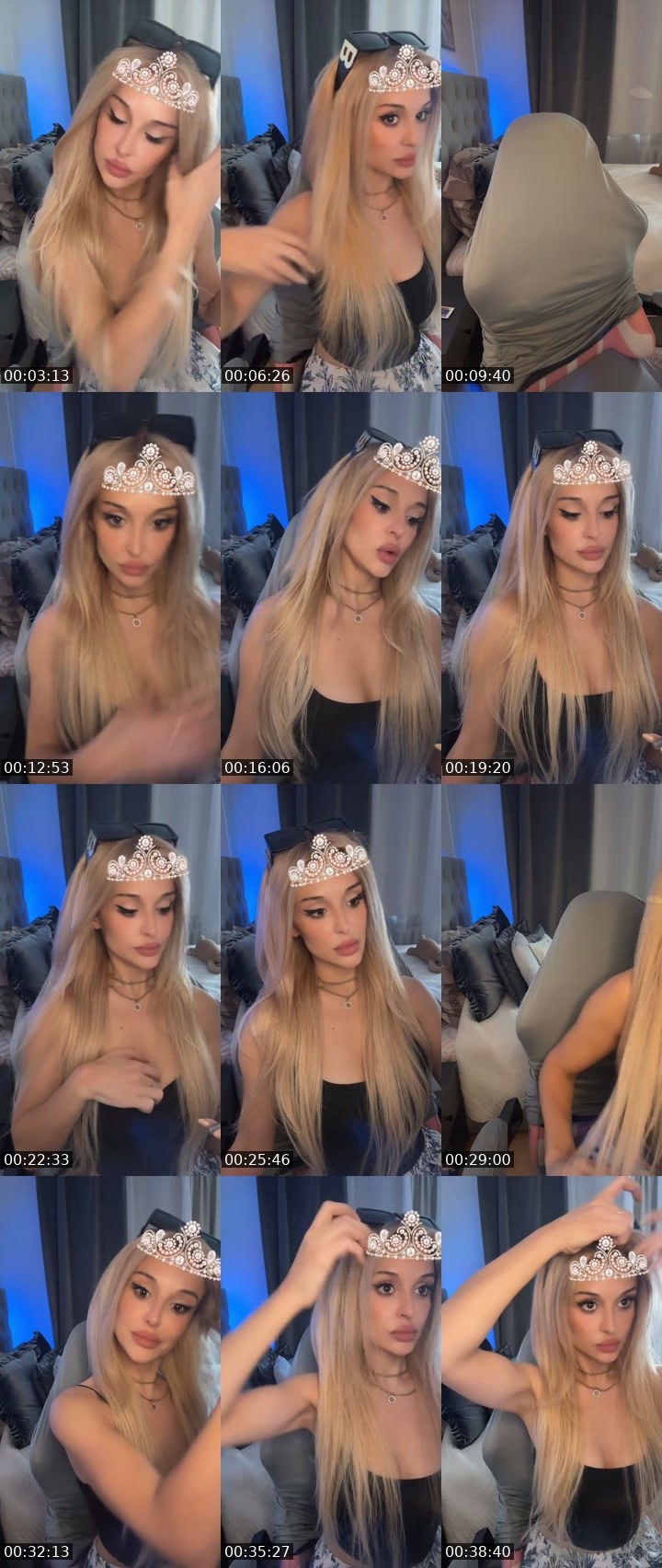 Contact-sheet preview of Angie Baddie x's Liveme recording