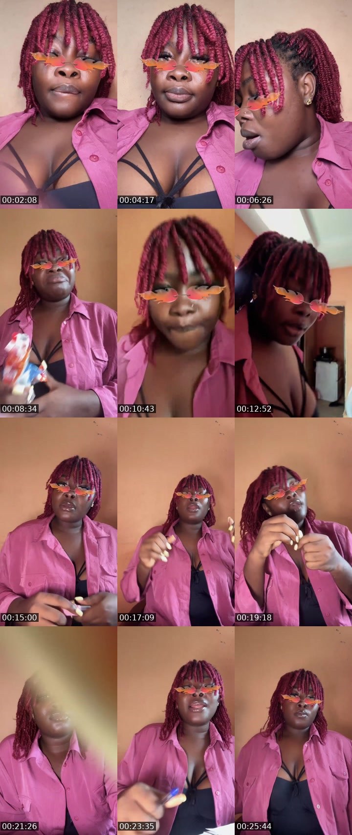 Contact-sheet preview of 🎭7kJENNY 🎶💕's Liveme recording