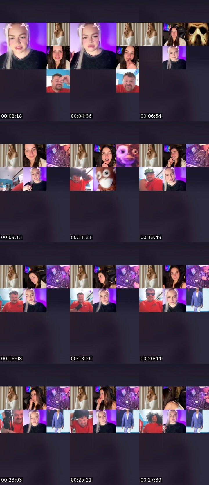 Contact-sheet preview of ℄𓆩👑⃤𝙉Ø𝟭⃤👑𓆪's Liveme recording