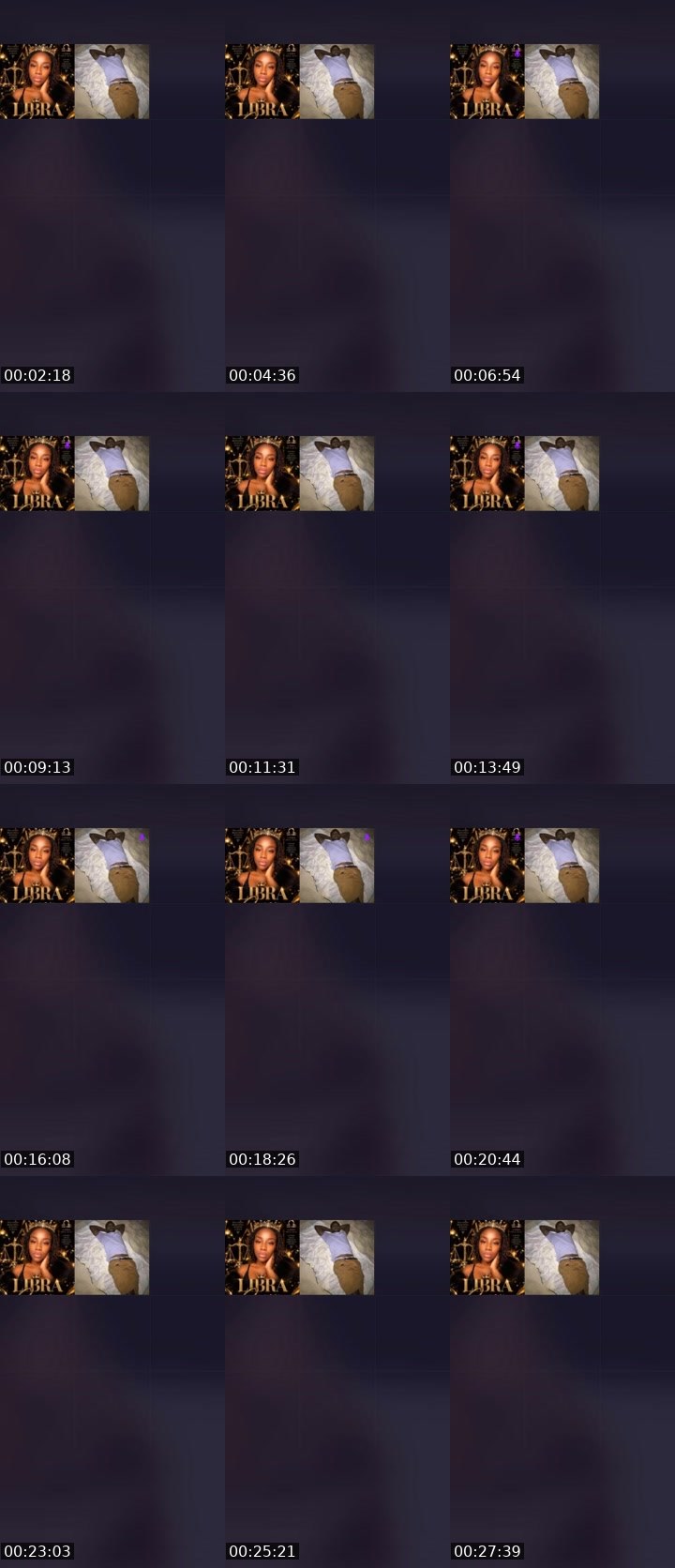Contact-sheet preview of gмƒ 💯 Libra Queen's Liveme recording