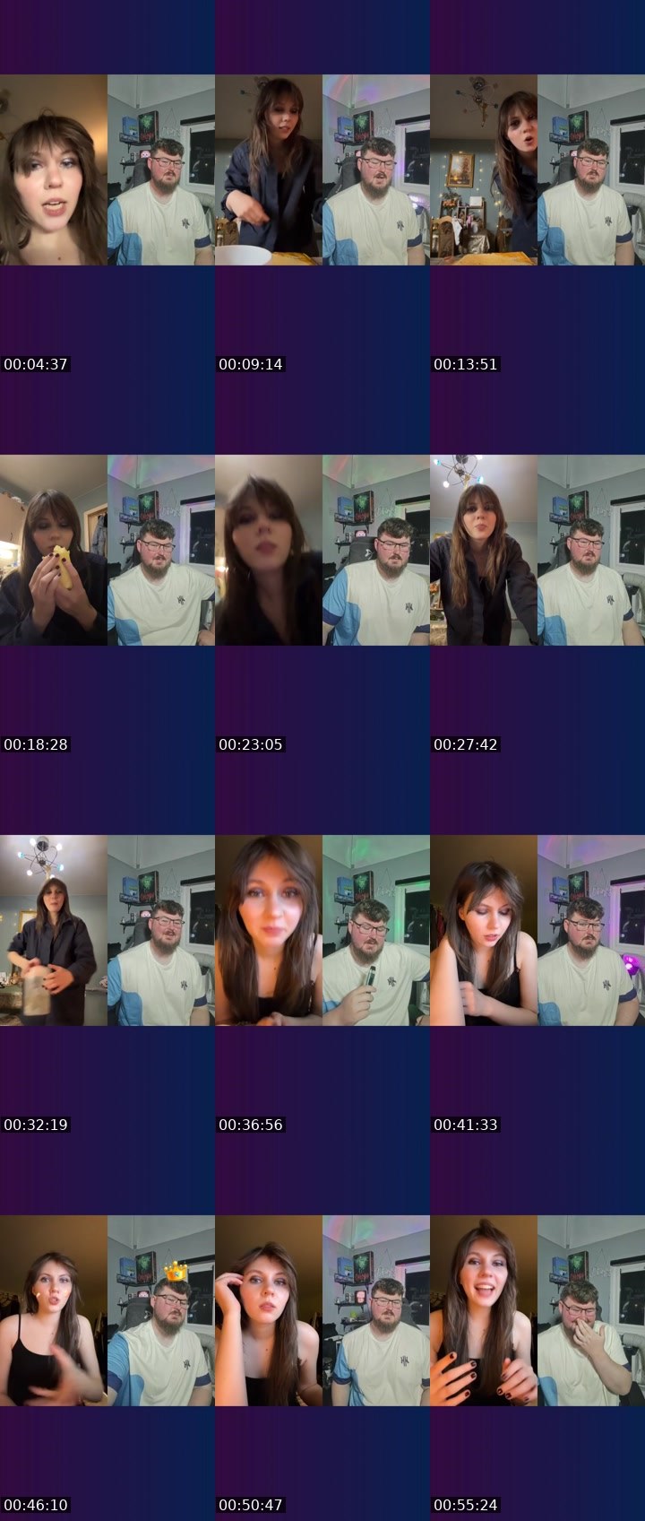 Contact-sheet preview of 👑daria!🦷's Liveme recording