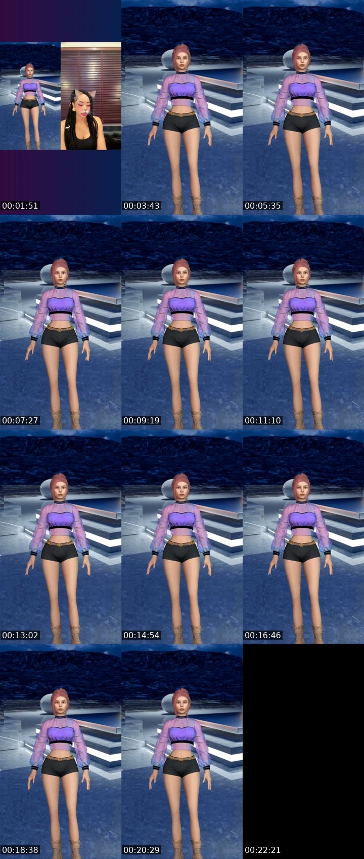 Contact-sheet preview of Badieee's Liveme recording