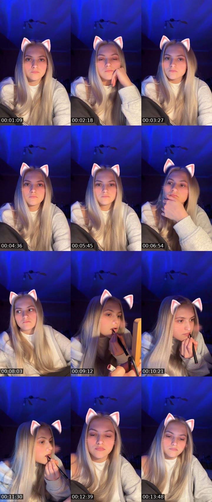Contact-sheet preview of Blonde👼🏼💛's Liveme recording