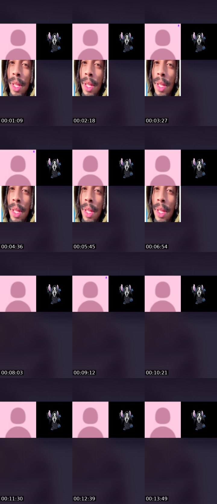 Contact-sheet preview of angel🧋's Liveme recording