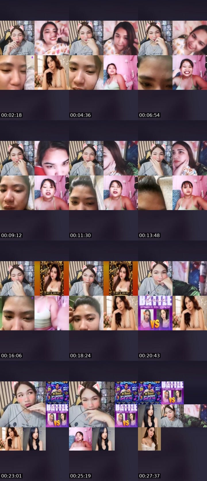 Contact-sheet preview of ᴹⱽᴾ🍗🥣㋡'s Liveme recording