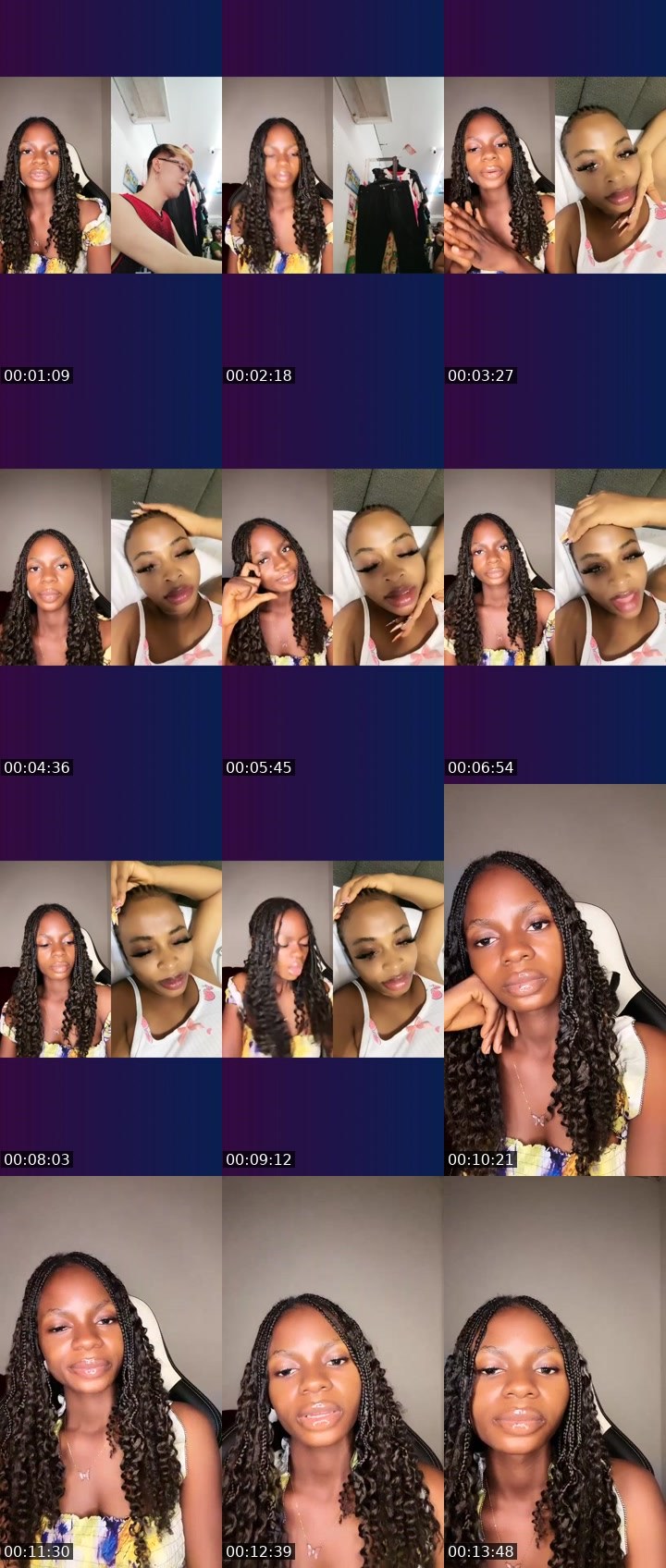 Contact-sheet preview of $💸Imma🟦✊🏿's Liveme recording