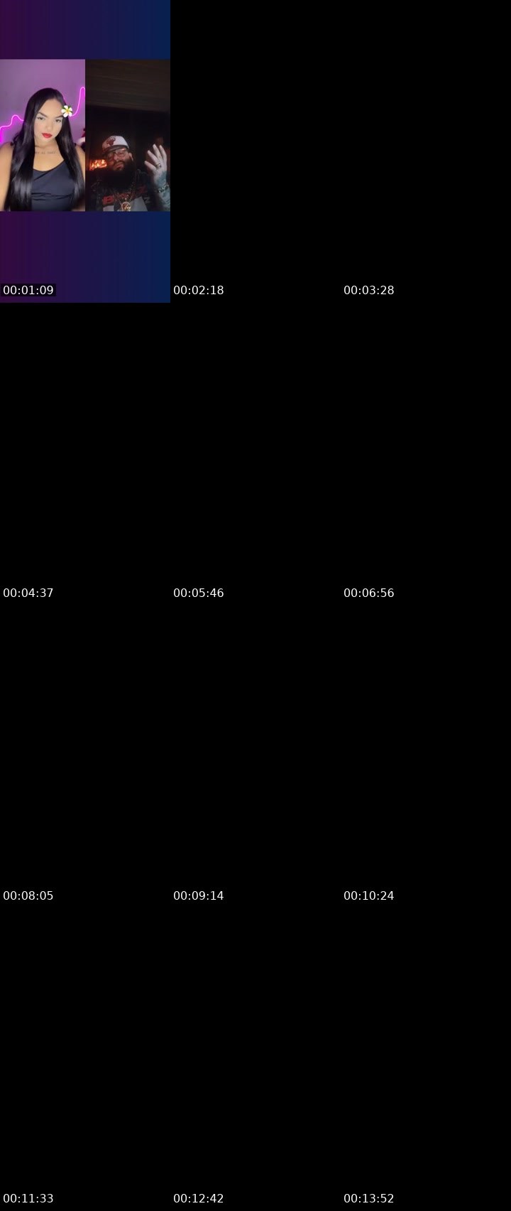 Contact-sheet preview of ⌲ baby angel 🧚🏽's Liveme recording