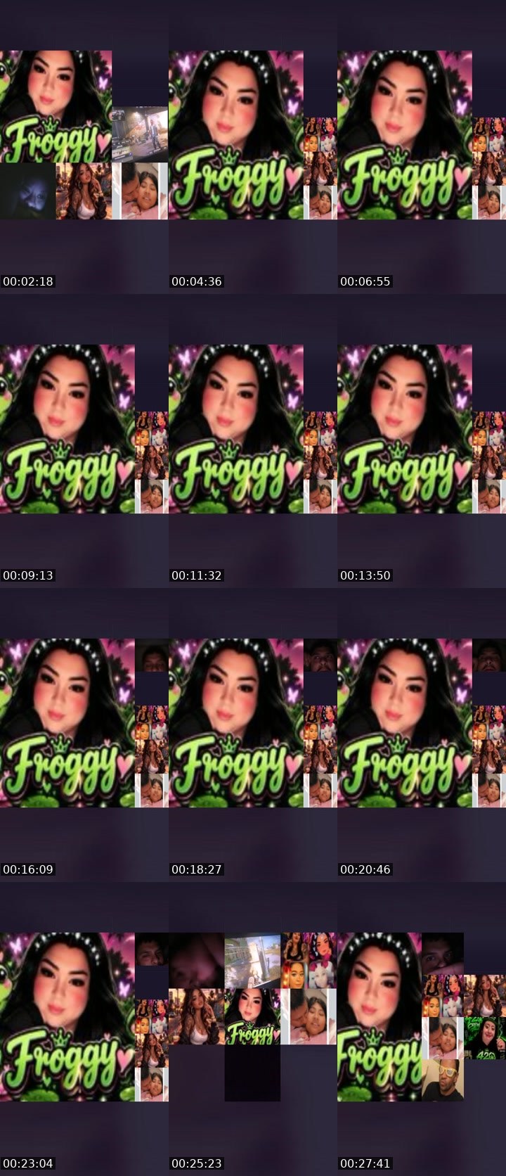 Contact-sheet preview of ℱ𝓻𝓸ℊ𝓰𝔂's Liveme recording