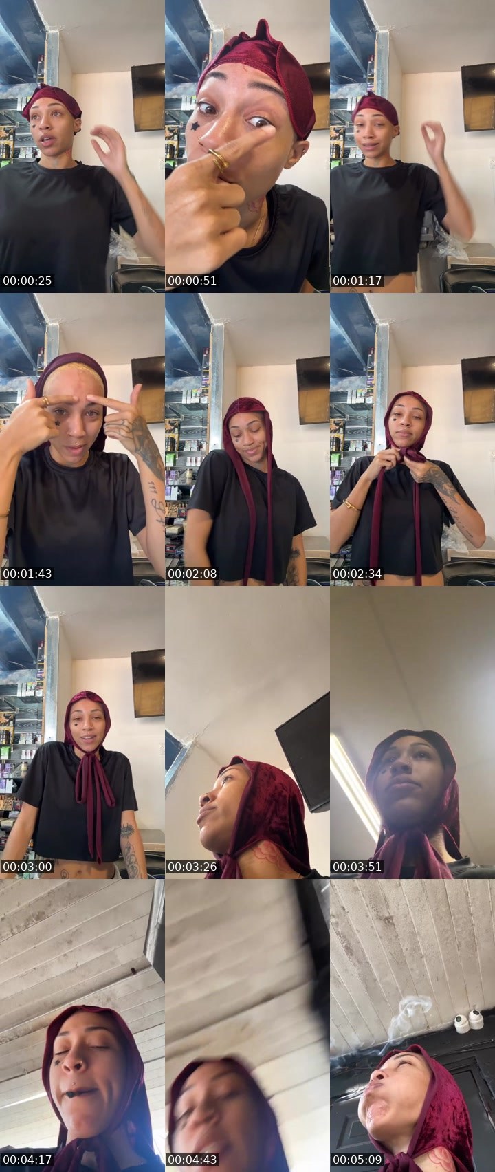 Contact-sheet preview of YooMama🦊🇯🇲🍒's Liveme recording