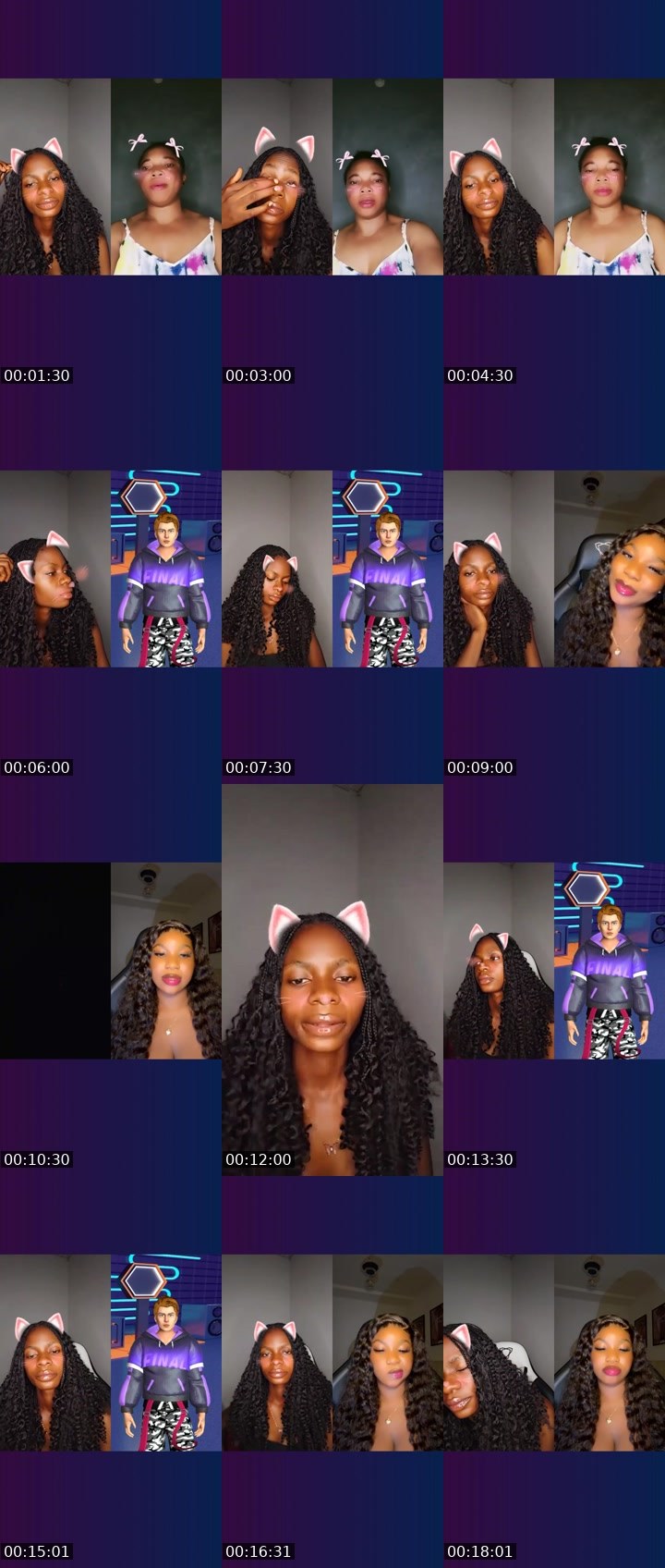 Contact-sheet preview of $💸Imma🟦⛓️'s Liveme recording