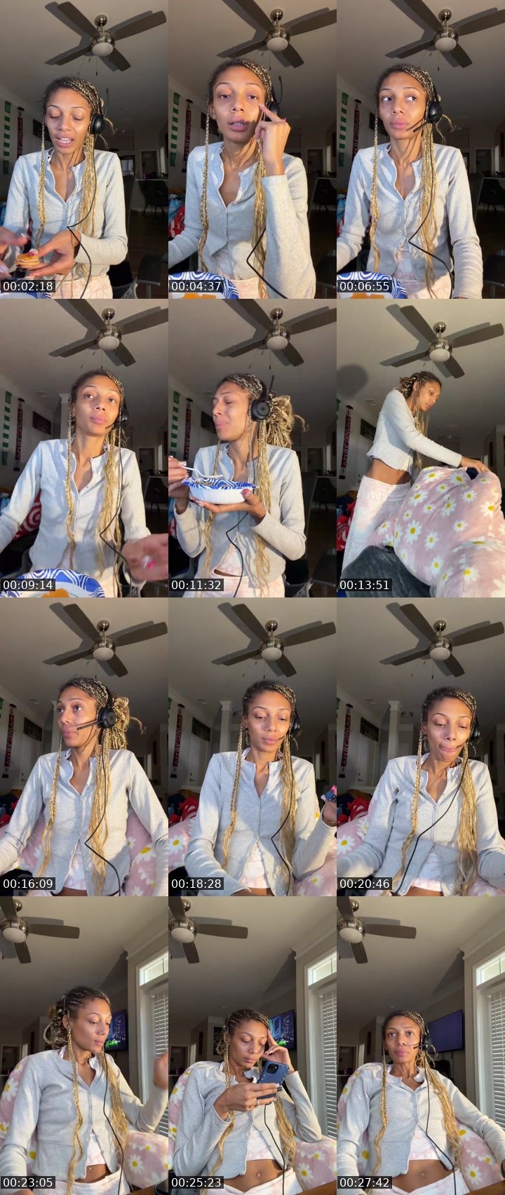 Contact-sheet preview of Blusette's Liveme recording